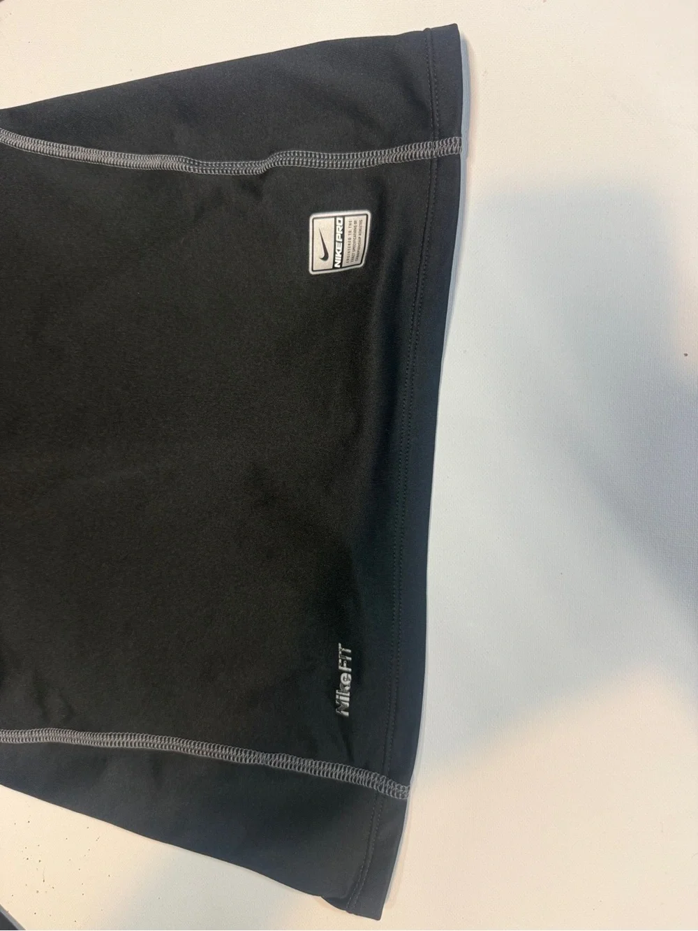 Nike Black Long Sleeve Performance Top with Gray Stitching